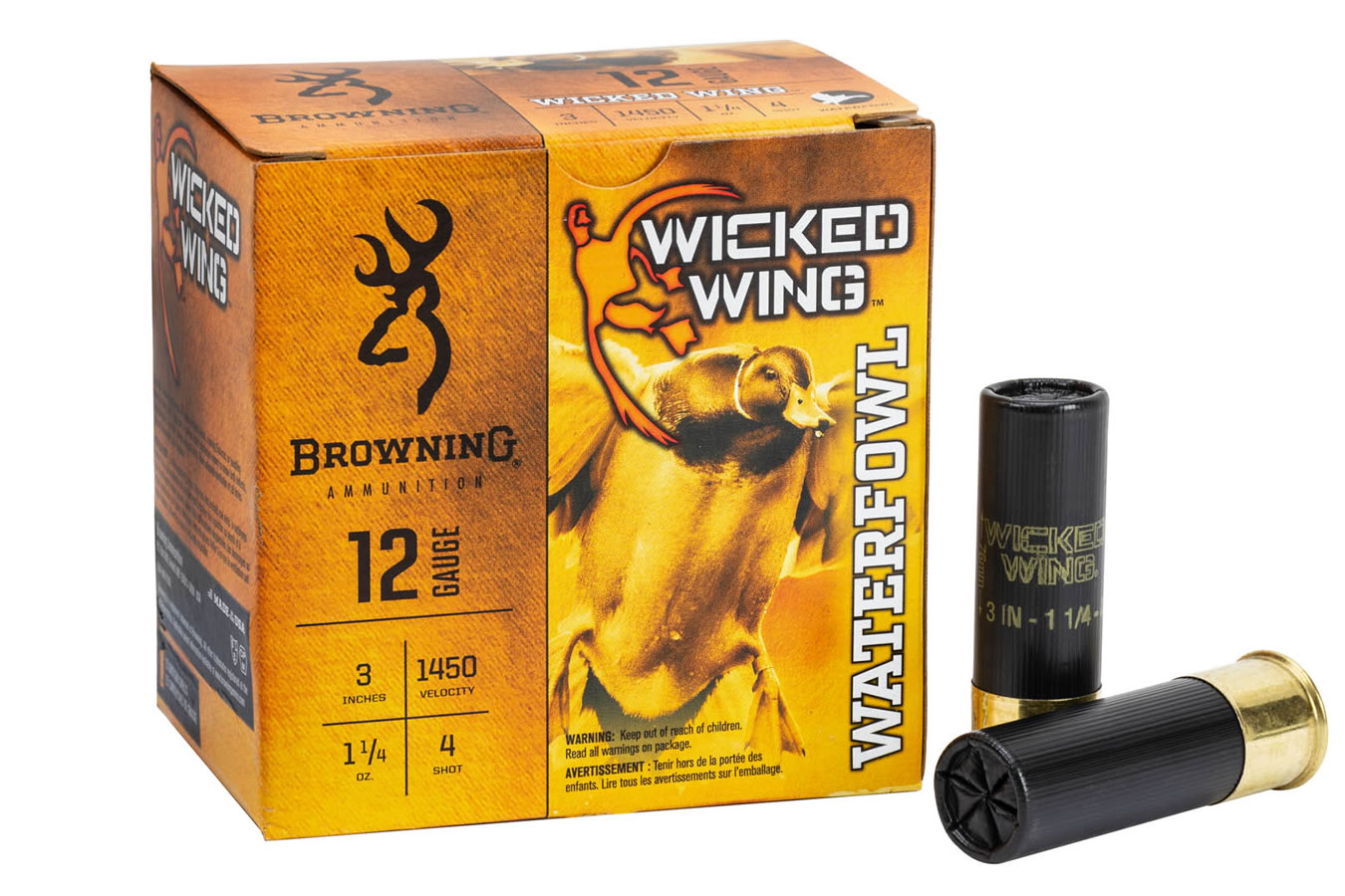 Wicked Wing 12ga. 3″ 1-1/4oz #4 Steel Shot