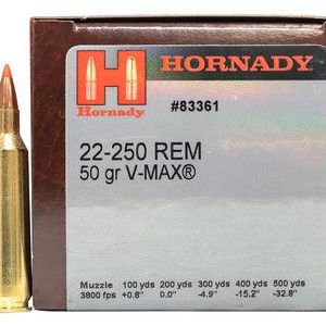 22-250 REM 50gr V-MAX Ammo 50/Box