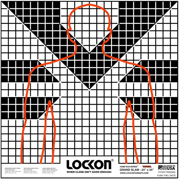 LockOn Grand Slam Tactical 24″x24″ Paper Target