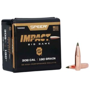 308 Cal .308 190gr Impact Rifle Bullet, 50/Box