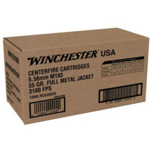 WIN 5.56mm 55gr M193 FMJ, 1000ct Loose Packed
