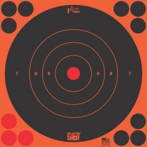 Splatter Shot 12″ Orange Bulls-Eye Target 12pk