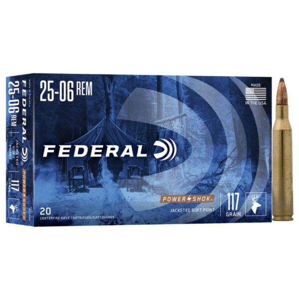 25-06 Rem 117gr JSP POWER SHOK 20/box Cartridge