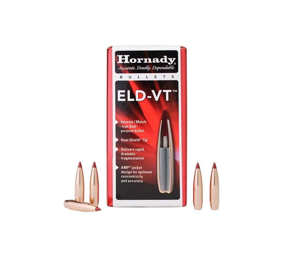 22ca .224 62gr ELD-VT Bullets, 100/Box Hornady